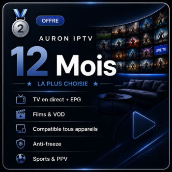 Abonnement IPTV 12 Mois